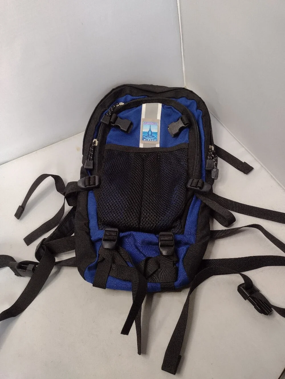 Vintage Gregory Mirage Daypack Hiking Backpack Blue Black Trail Outdoor P3